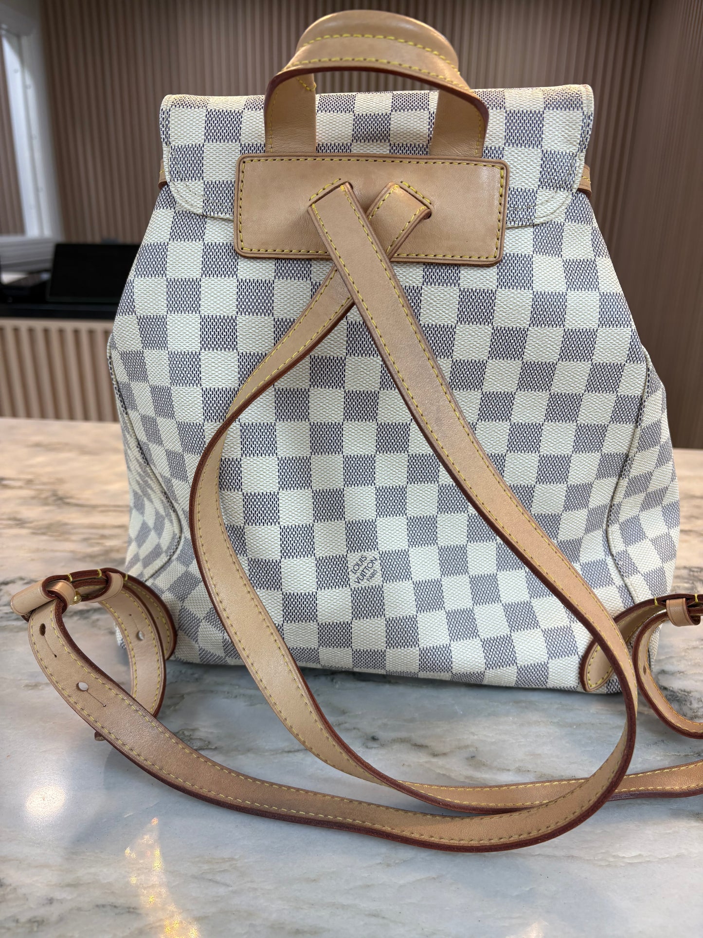 LOUIS VUITTON Sperone backpack Damier Azur