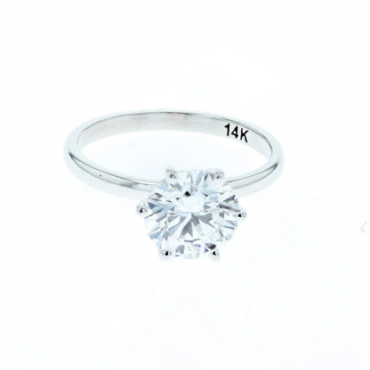2.04ct Lab Grown Diamond Engagement Ring 14k White Gold