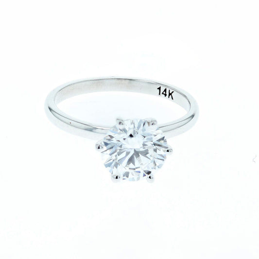 2.04ct Lab Grown Diamond Engagement Ring 14k White Gold