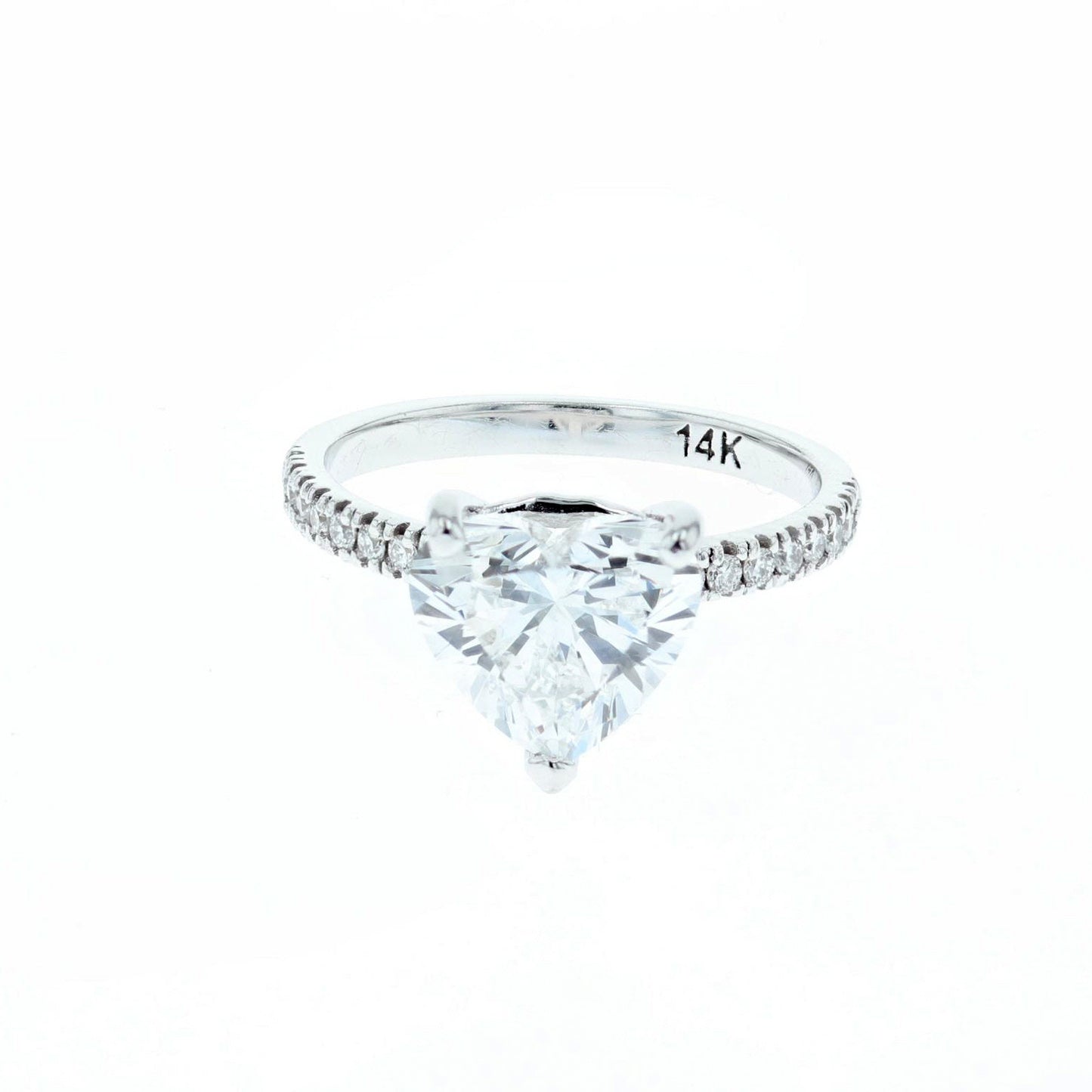 2.55 Ct Heart Lab Diamond Engagement Ring