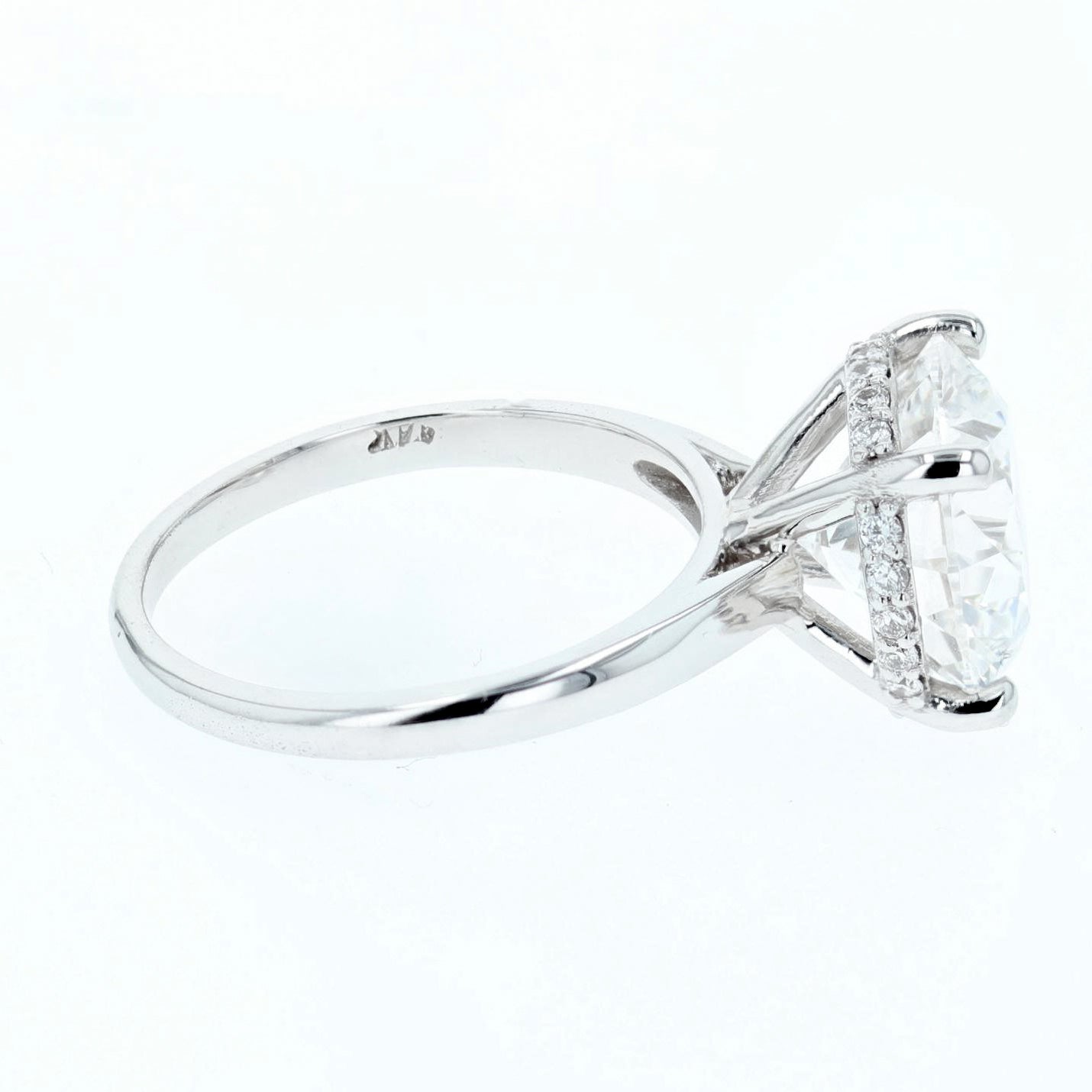 5.5ct Lab Grown Diamond Ring 14k White Gold