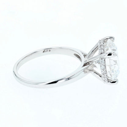 5.5ct Lab Grown Diamond Ring 14k White Gold