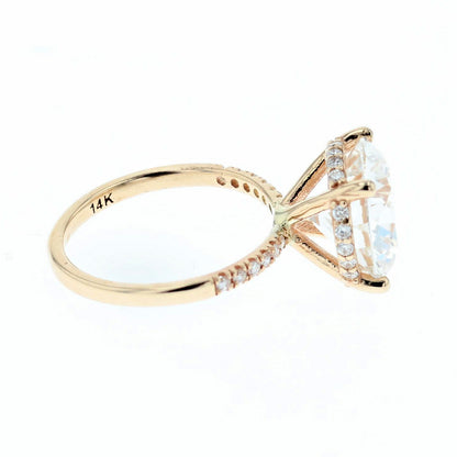 5.5ct Lab Grown Diamond Ring 14k White Gold