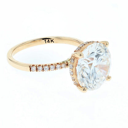 5.5ct Lab Grown Diamond Ring 14k White Gold