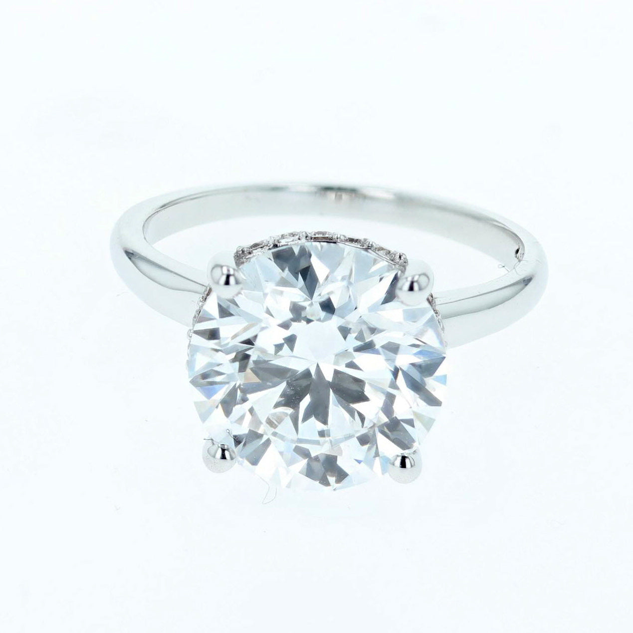 5.5ct Lab Grown Diamond Ring 14k White Gold