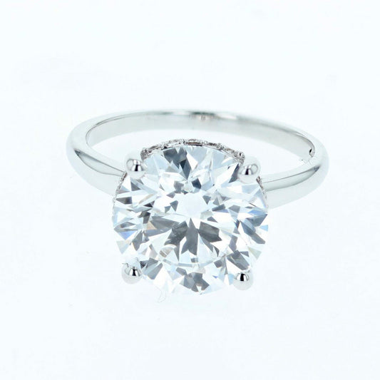5.5ct Lab Grown Diamond Ring 14k White Gold