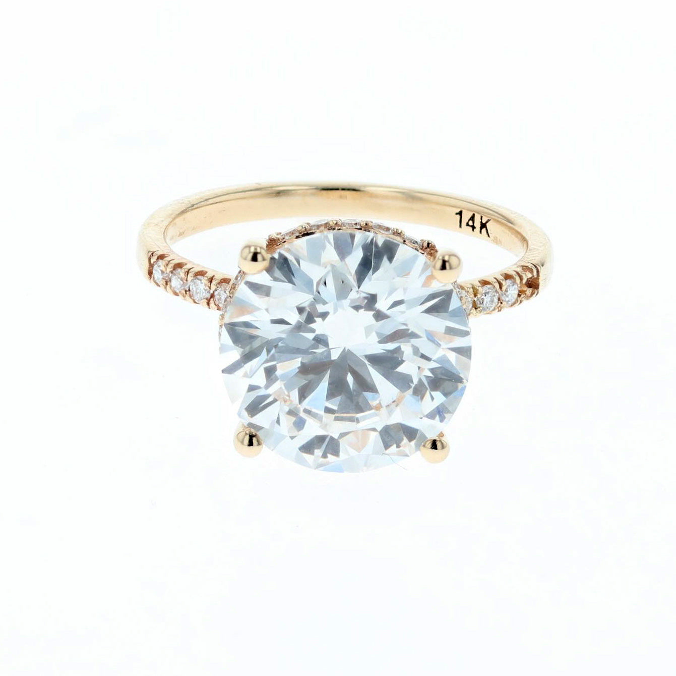 5.5ct Lab Grown Diamond Ring 14k White Gold