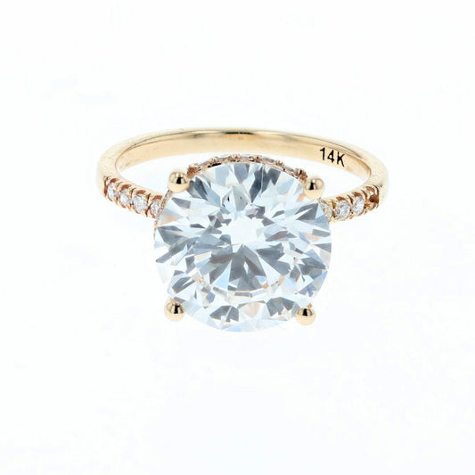 5.5ct Lab Grown Diamond Ring 14k White Gold