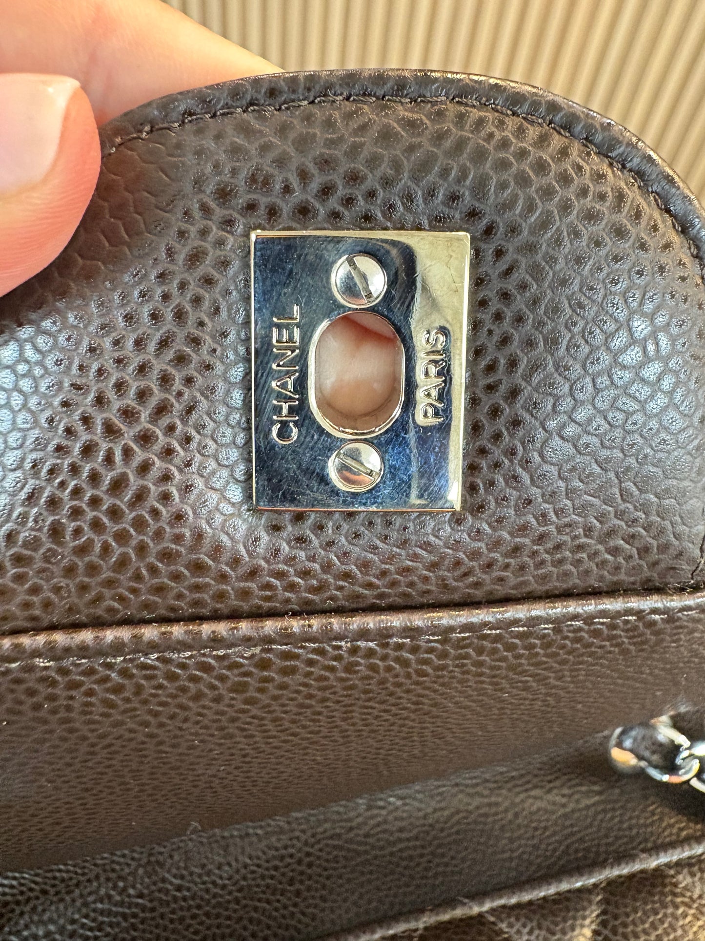 CHANEL Brown Jumbo Single Classic Flap