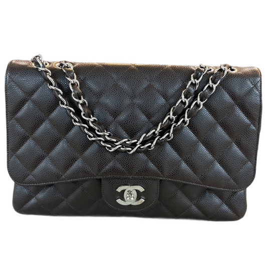 CHANEL Brown Jumbo Single Classic Flap