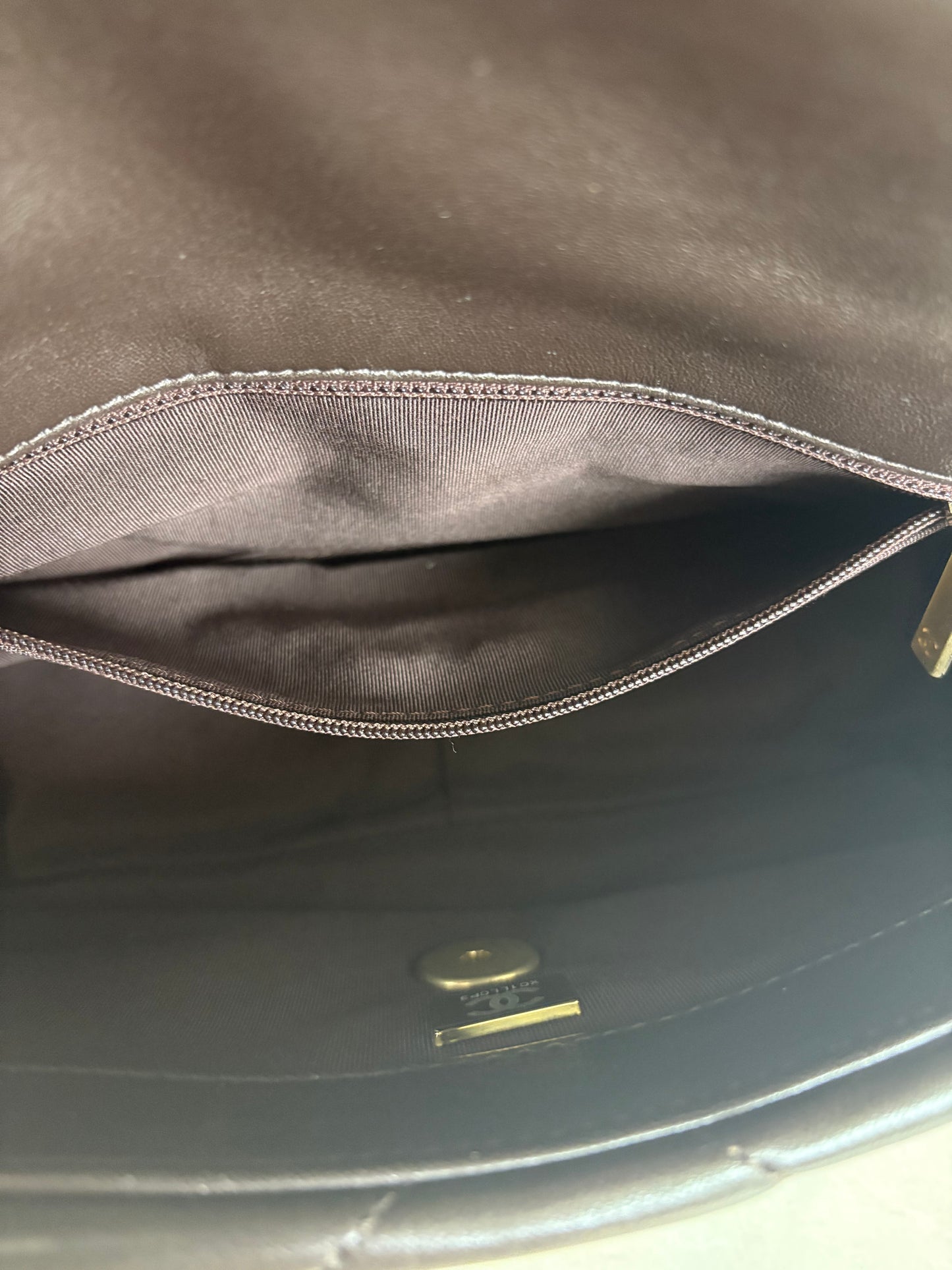 CHANEL Lambskin Medium 19 Flap Brown