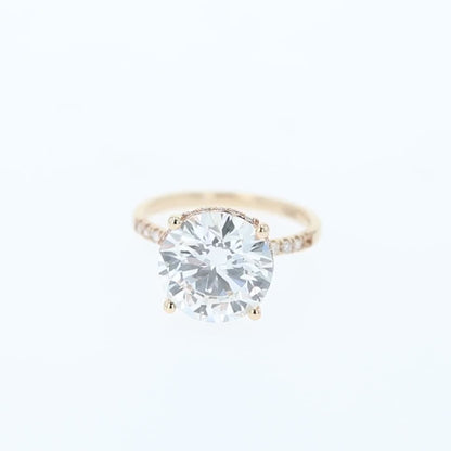 5.5ct Lab Grown Diamond Ring 14k White Gold